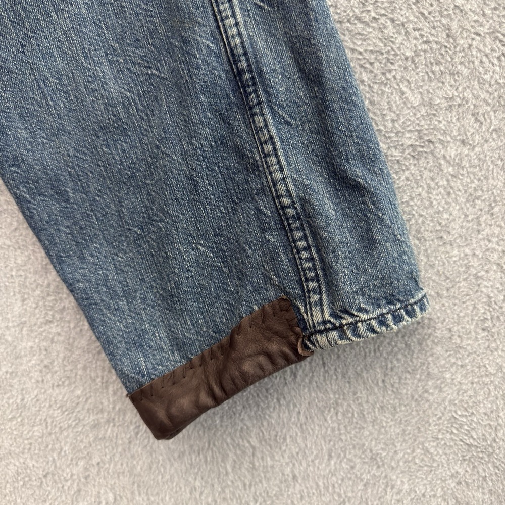 Polo Ralph Lauren Jeans Mens 32x32 Slim Distressed Patched Repaired Restored - Picture 9 of 12